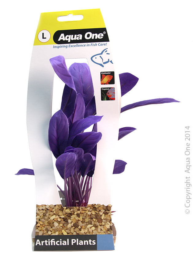 Aqua One Echinodorus with Gravel Base - Large Purple