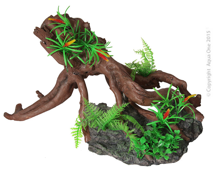 Aqua One Ornament Mangrove Roots W/ Plants Lge