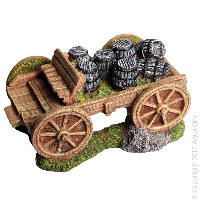 Aqua One Whiskey Barrel Wagon