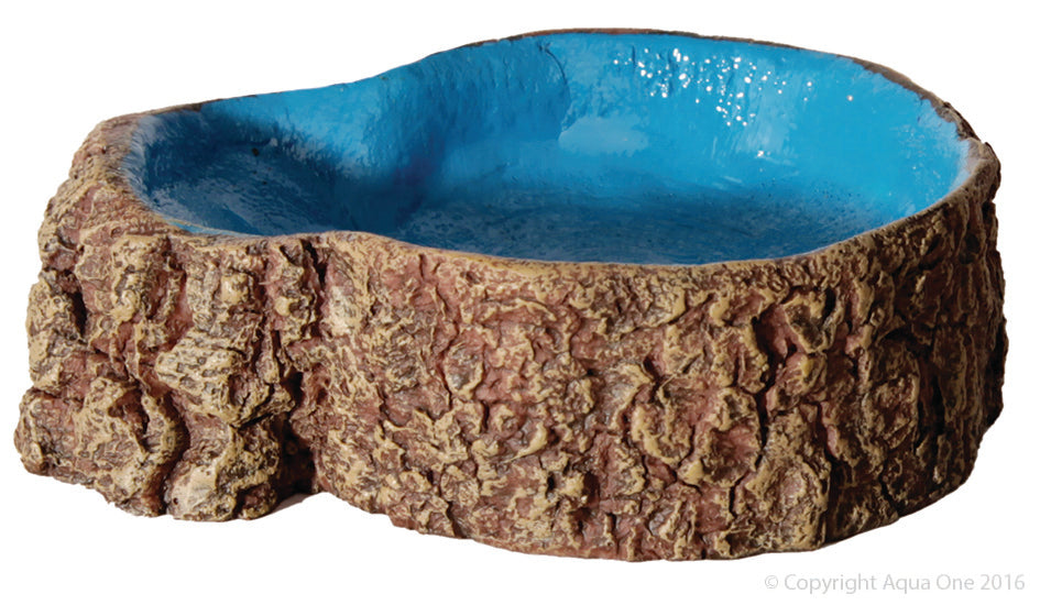 Aqua One Hermit Crab Bowl Tree Stump Small Blue