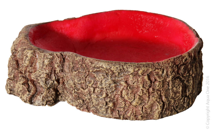 Aqua One Hermit Crab Bowl Tree Stump Small Red