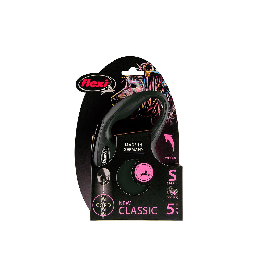 Flexi Classic Small 12kg 5m Black Retractable Lead