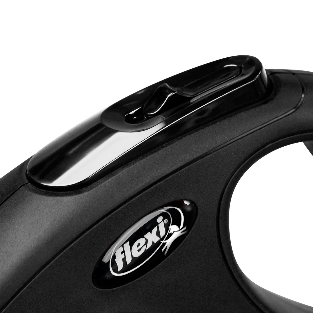 Flexi Classic Cord  Medium 20kg 5m Black Retractable Lead
