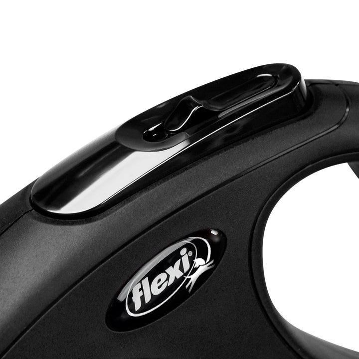 Flexi Classic Cord  Medium 20kg 5m Black Retractable Lead