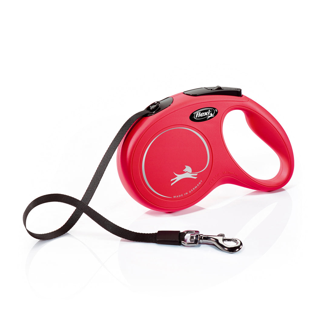 Flexi Classic Tape Medium 20kg 5m Red Retractable Lead