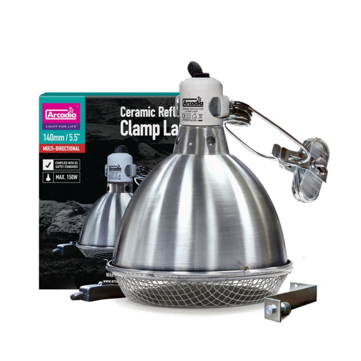 Arcadia Clamp Lamp Reflector Stainless 14cm