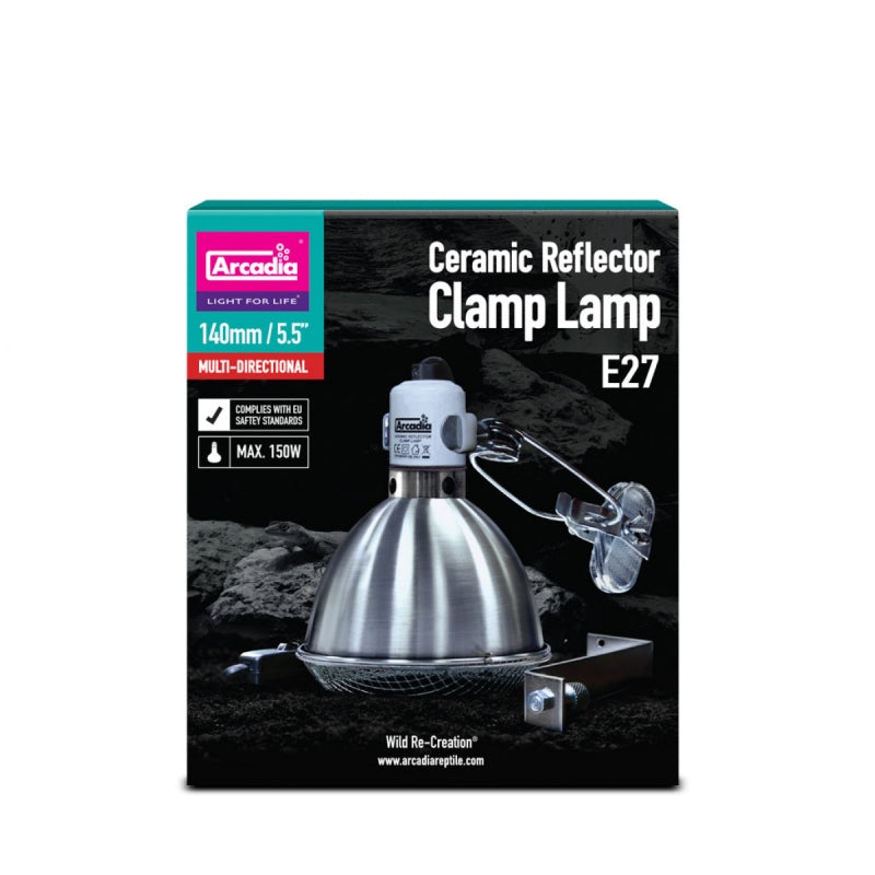 Arcadia Clamp Lamp Reflector Stainless 14cm