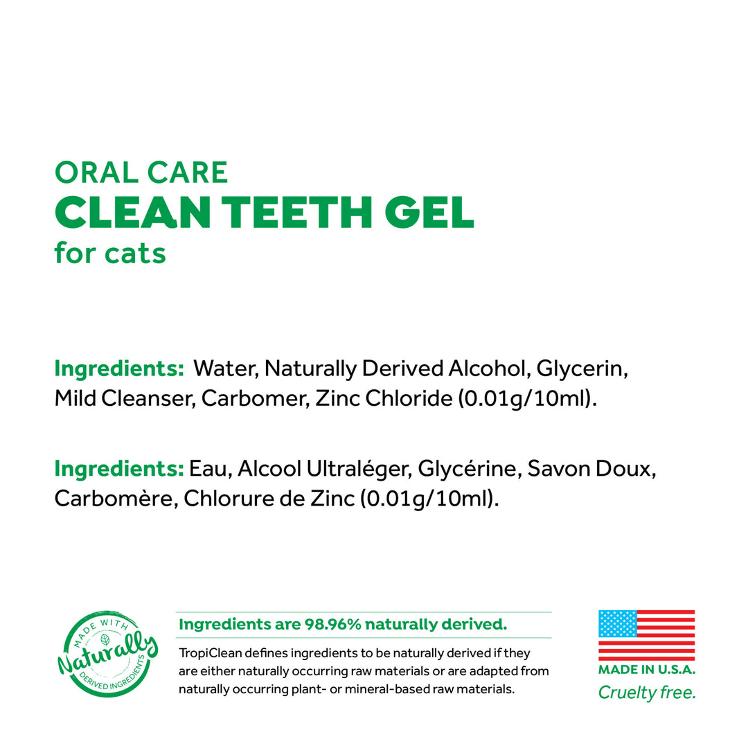 Tropiclean Clean Teeth Gel 59ml For Cats