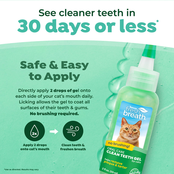Tropiclean Clean Teeth Gel 59ml For Cats