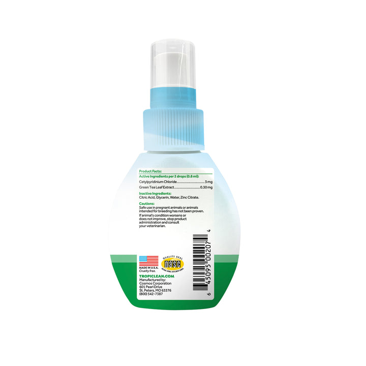 Tropiclean Fresh Breath Drops For Cats 65ml