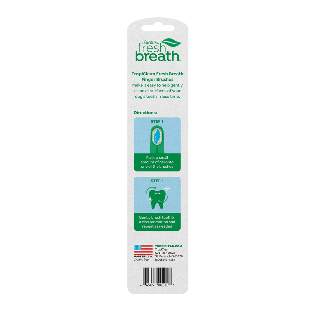 Tropiclean Finger Toothbrush 2pk