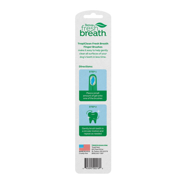 Tropiclean Finger Toothbrush 2pk