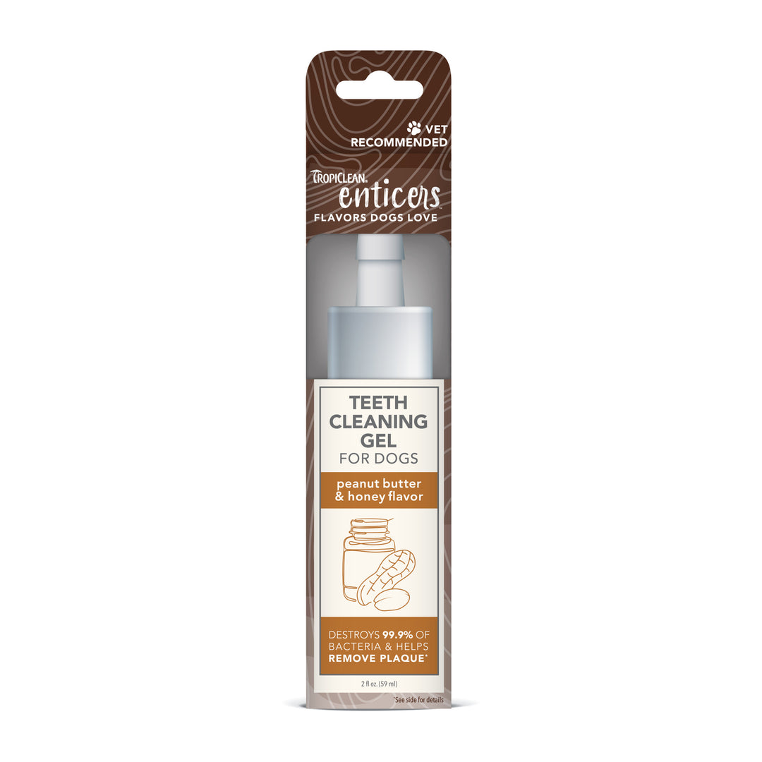 Tropiclean Enticers Teeth Gel Peanut Butter & Honey Flavour 59ml