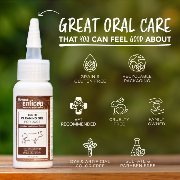 Tropiclean Enticers Teeth Gel Smoked Beef Brisket 59ml