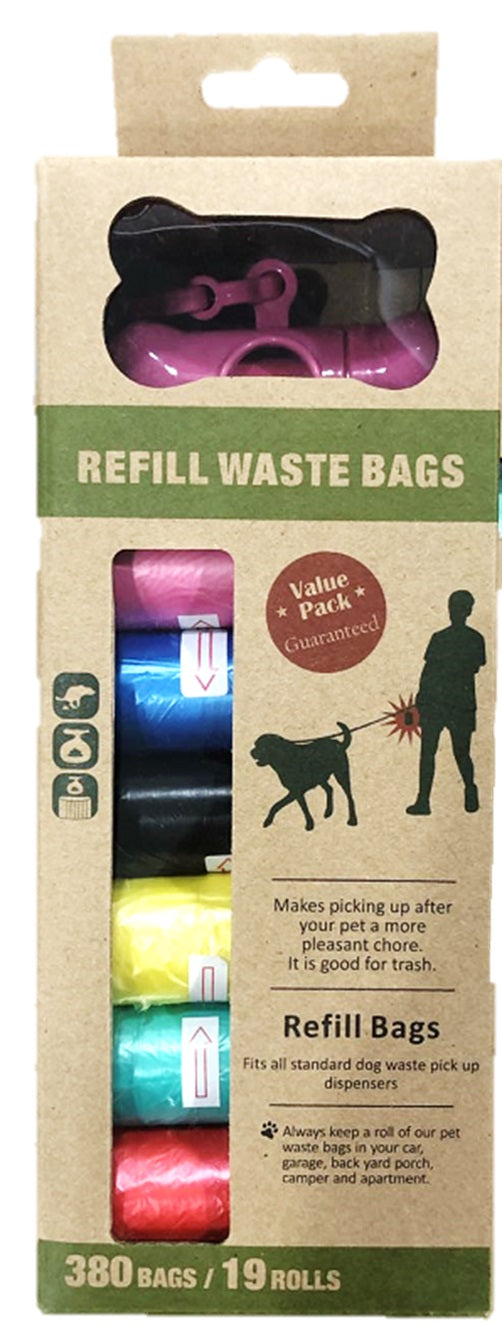 Bono Fido Made 4 Pets Pet Waste Bags W/ Dispenser 19 Rolls