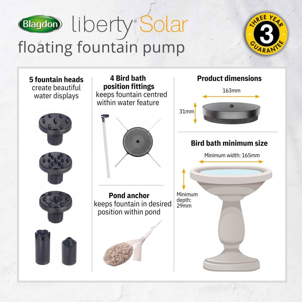 Blagdon Liberty Solar Floating Fountain Pump