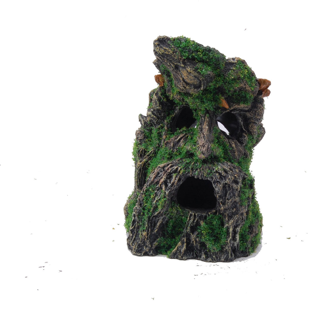 Aquatopia Ornament Tree Stump Face With Moss