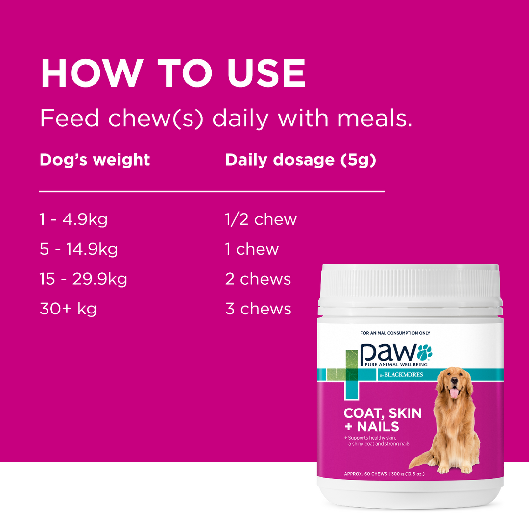 Paw Coat, Skin & Nails Chews 300g 