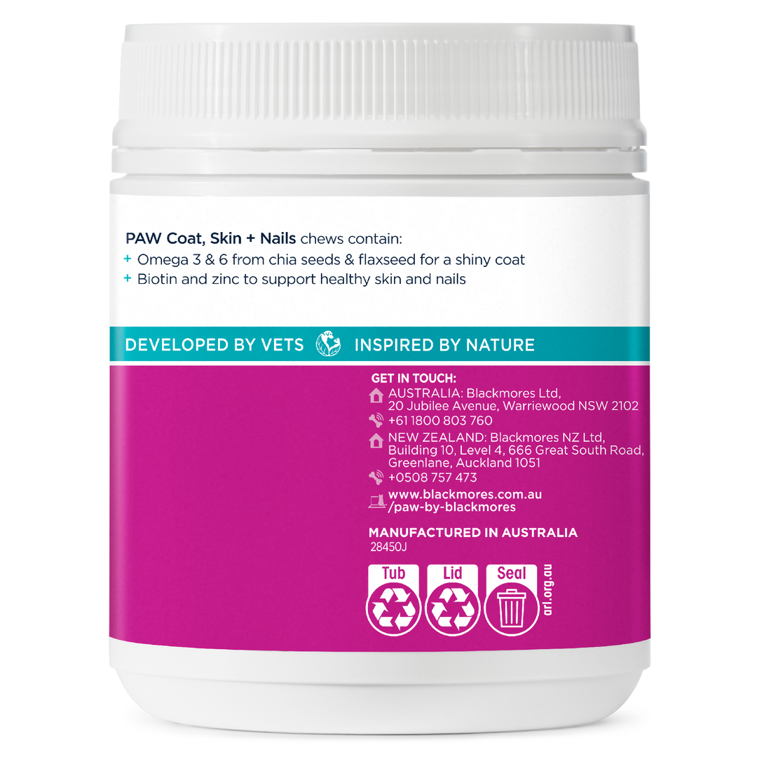 Paw Coat, Skin & Nails Chews 300g 