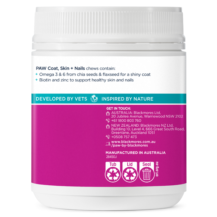 Paw Coat, Skin & Nails Chews 300g 