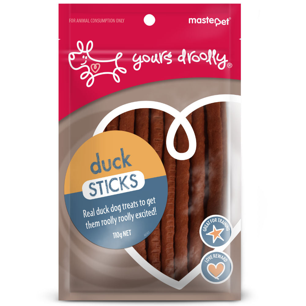 Yours Droolly Dog Treats Duck Sticks 120g