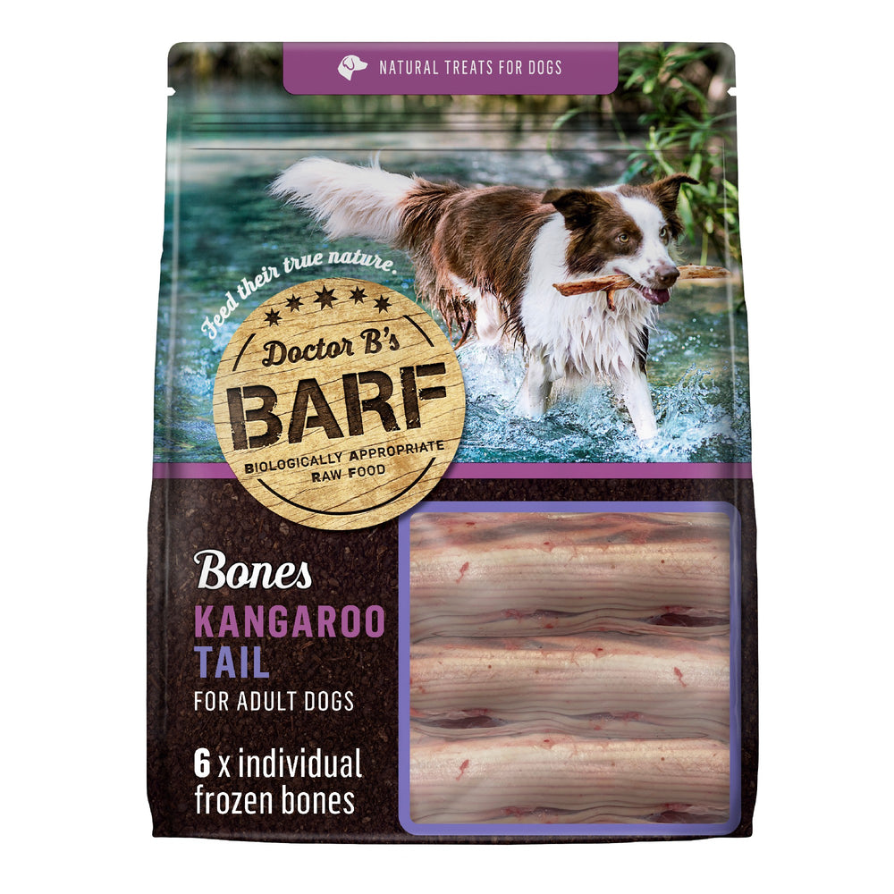 Doctor B's Barf Bones Kangaroo Tail Small 6pk