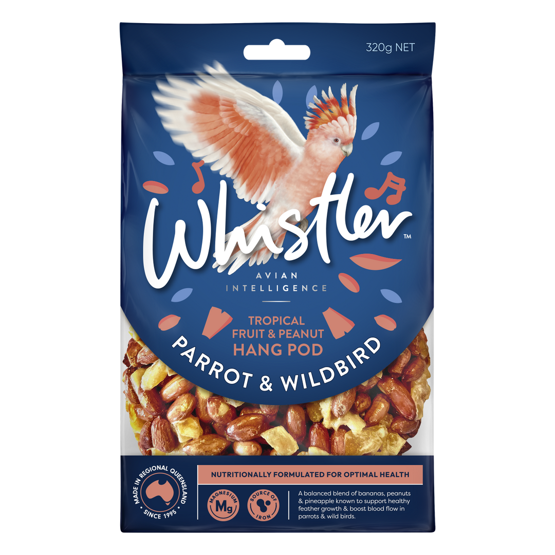 Whistler Small Parrot & Wildbird Tropical Fuit & Peanut Hang Pod 320g