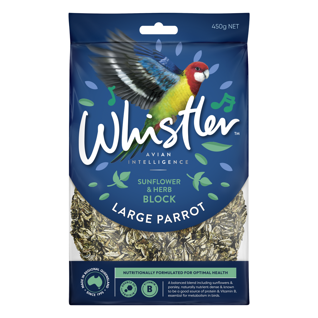 Whistler Large Parrot Sunflower & Herb Block 450g