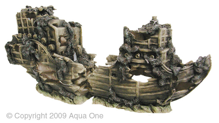 Aqua One Ornament Shipwreck Lg 70x33cm 2 Pce