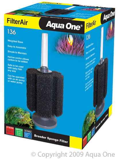 Aqua One Filterair 136 Sponge Filter