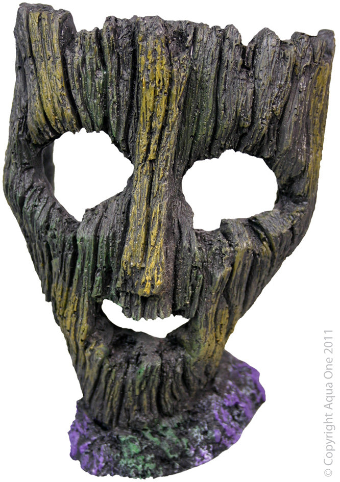 Aqua One Ornament Ruined Mask Medium 13x8.5x18cm