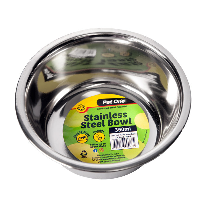 Pet One Stainless Steel Bowl 350ml