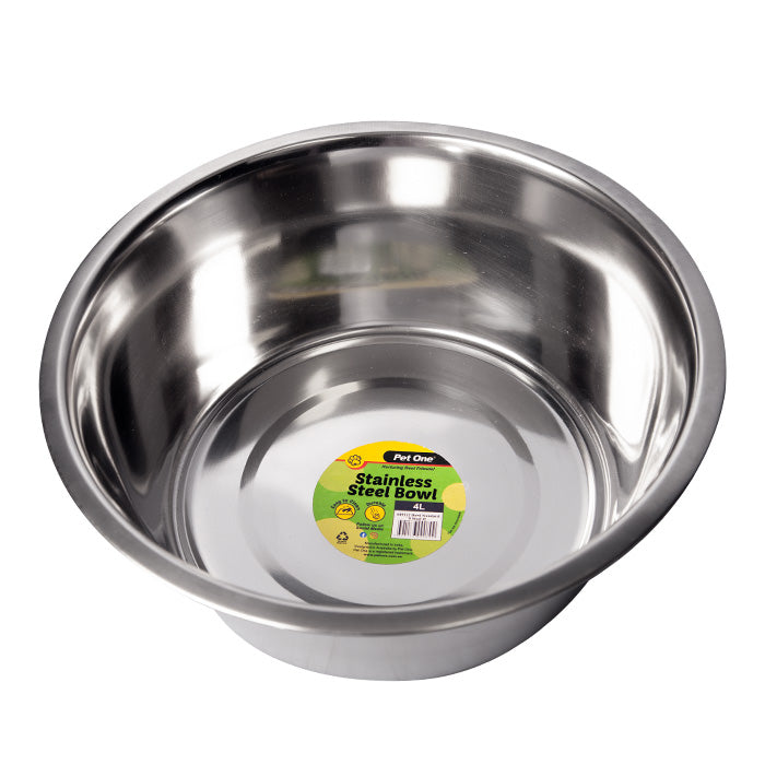 Pet One Stainless Steel Bowl 4l