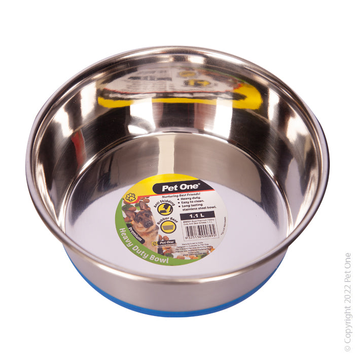 Pet One Stainless Steel Heavy Duty Bowl 1.1l