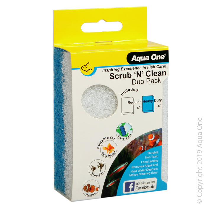 Aqua One Scrub N Clean Algae Pad Duo Pack