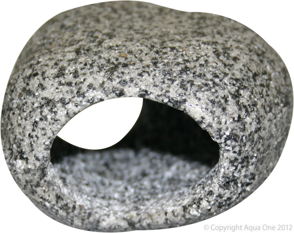 Aqua One Ornament Cave Round Small Granite