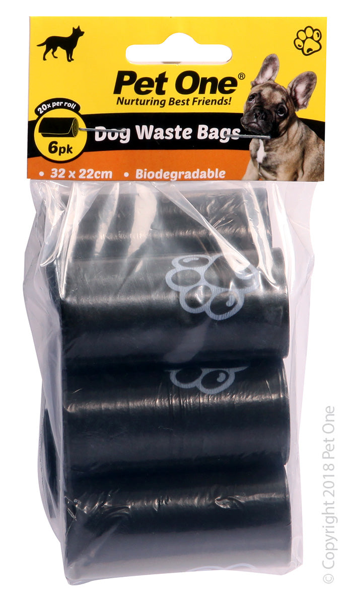 Pet One Waste Bags 20/roll 6pk