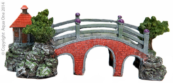 Aqua One Ornament Bridge With Hut