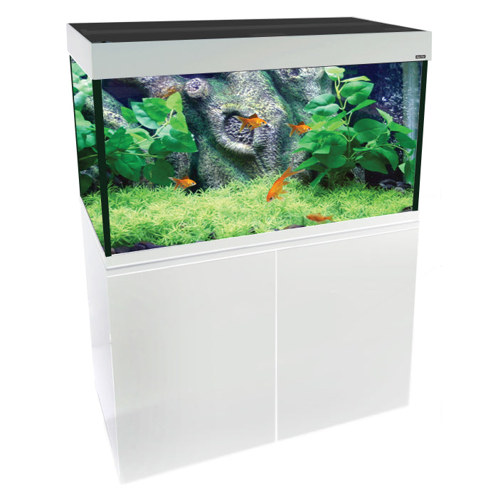 Aqua One Aquarium Brilliance 120 286l Rectangular Aquarium Set White