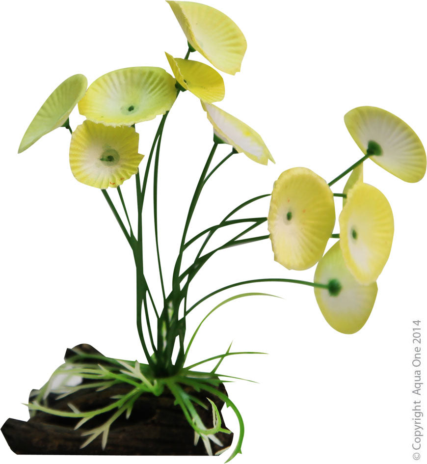 Aqua One Plants Plastic W/log Base Narcissus S