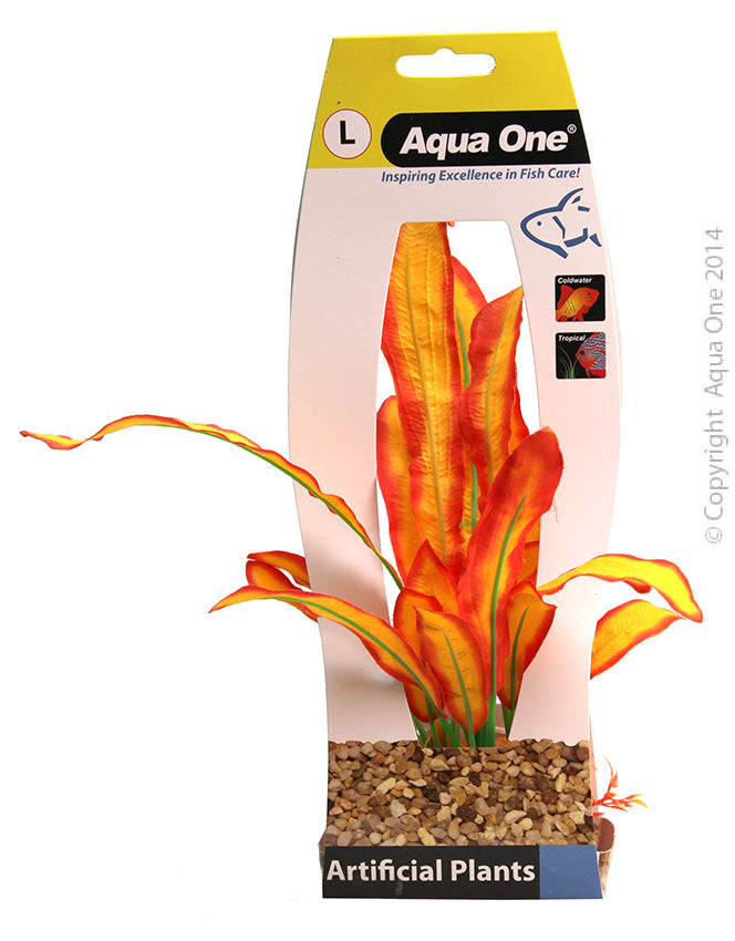 Aqua One Plants Silk Large Orange Sword