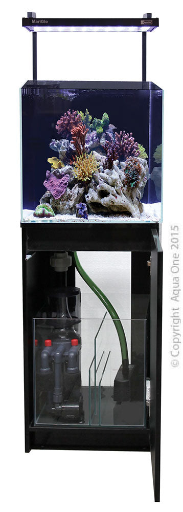 Aqua One Aquarium Minireef 90 Black Marine Aquarium Set 90l 45x45x45cm