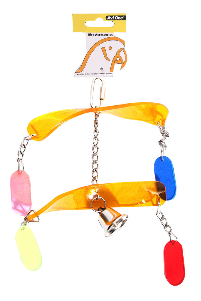 Avi One Parrot Toy Acrylic Crossed Windmill 22459