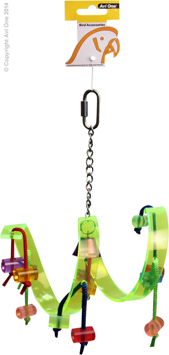 Avi One Parrot Toy Acrylic Ribbon Curl 22460