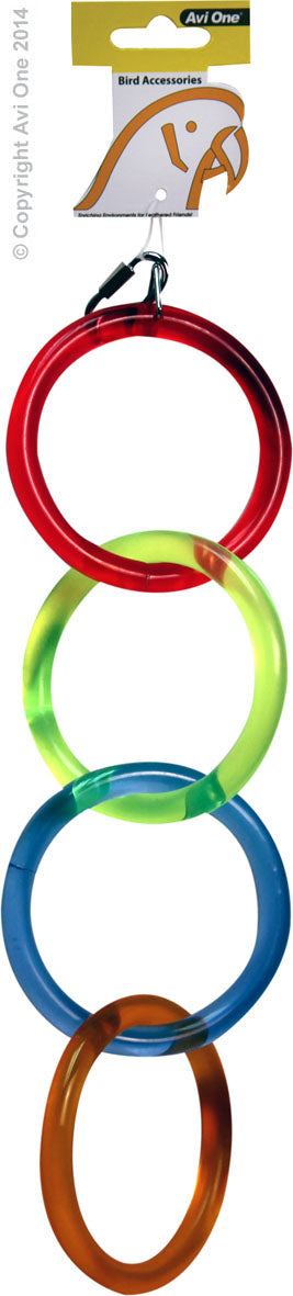 Avi One Parrot Toy Acrylic 4 Rings 22461