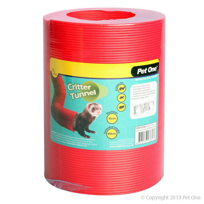 Pet One Tunnel Critter Tunnel Red