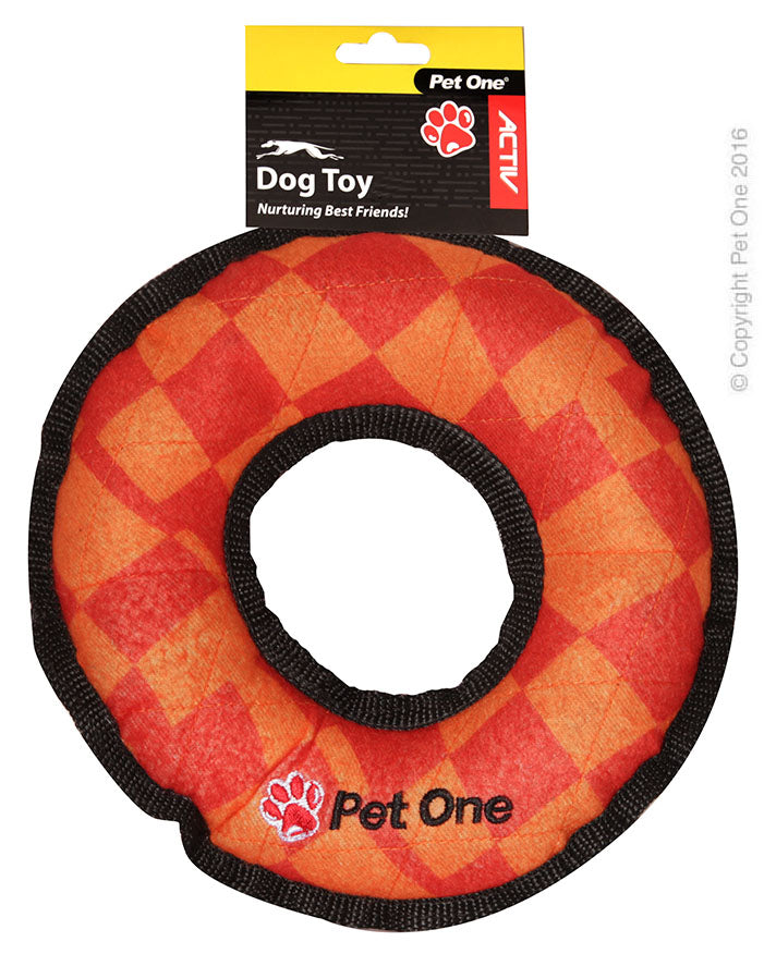 Pet One Dog Toy Activ Tuff Washer Orange