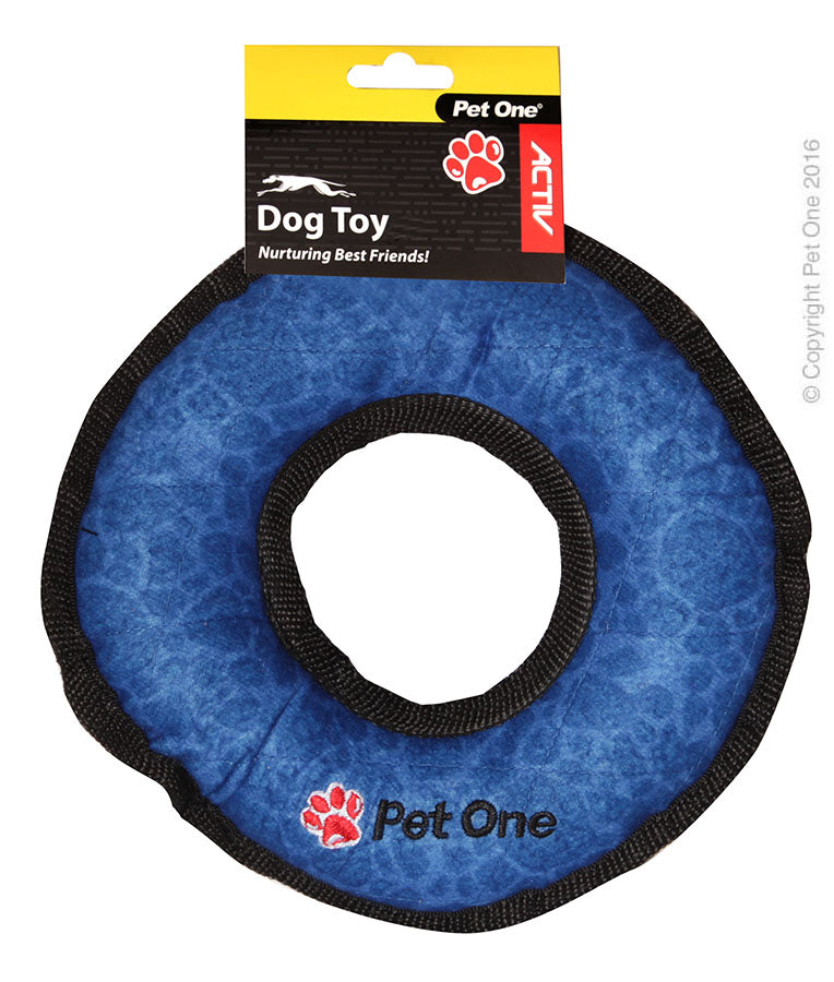 Pet One Dog Toy Activ Tuff Washer Blue