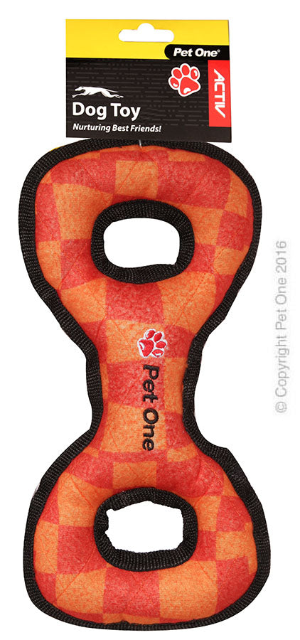 Pet One Dog Toy Activ Tuff Ring Pull Orange