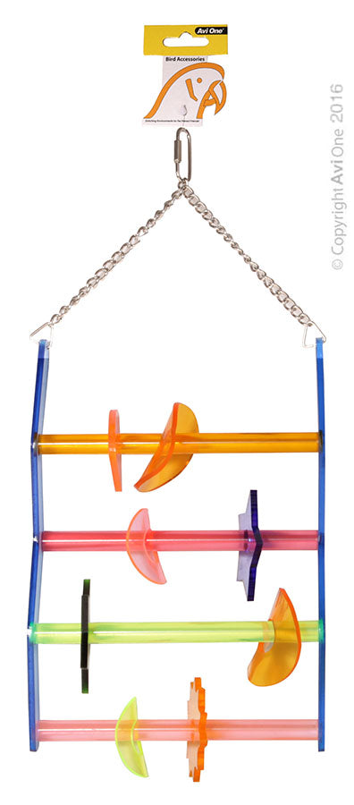 Avi One Parrot Toy Acrylic Ladder W/beads 22469